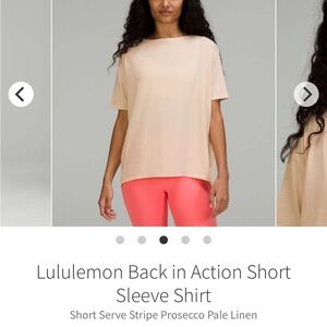 Back in Action Short Sleeve Lululemon BNWT